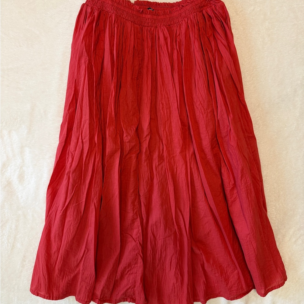 Boho Cottage Core Beachy Full Length Skirt